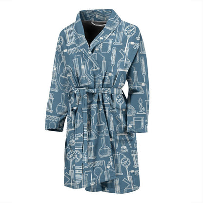 Chemical Pattern Print Design 05 Men Bathrobe-JORJUNE.COM