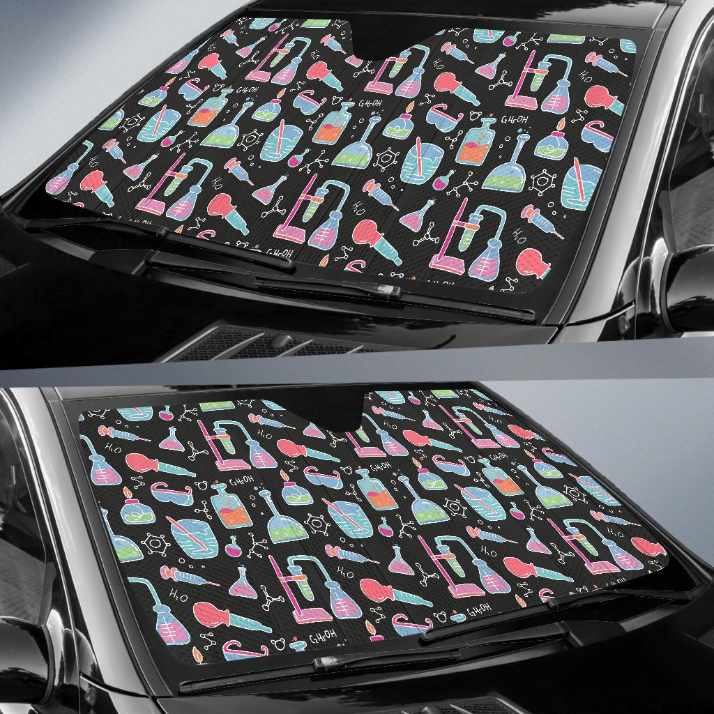 Chemical Pattern Print Design 06 Car Sun Shade-JORJUNE.COM