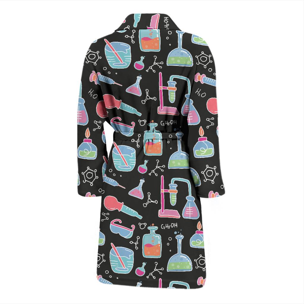 Chemical Pattern Print Design 06 Men Bathrobe-JORJUNE.COM