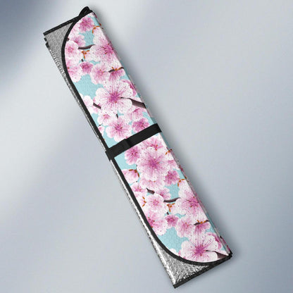 Cherry Blossom Pattern Print Design 01 Car Sun Shade-JORJUNE.COM