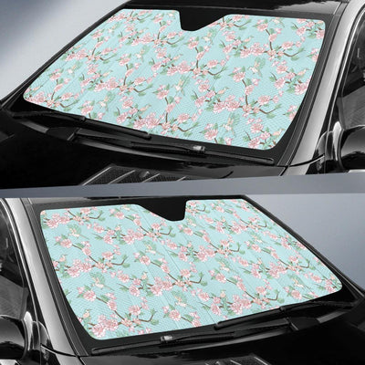 Cherry Blossom Pattern Print Design 02 Car Sun Shade-JORJUNE.COM