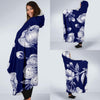 Cherry Blossom Pattern Print Design CB01 Hooded Blanket-JORJUNE.COM