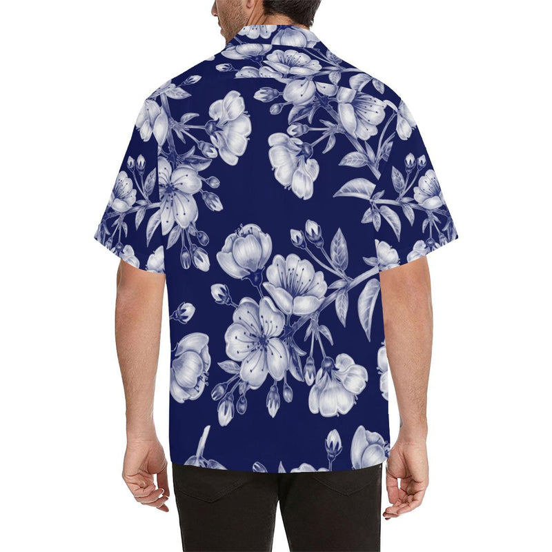 Cherry Blossom Pattern Print Design CB01 Men Hawaiian Shirt-JorJune