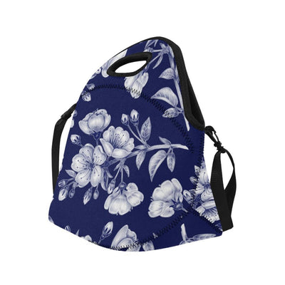 Cherry Blossom Pattern Print Design CB01 Neoprene Lunch Bag-JorJune