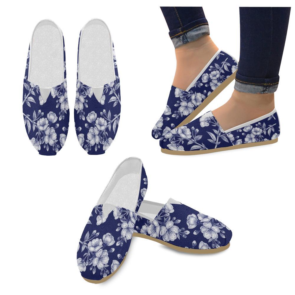 Cherry Blossom Pattern Print Design CB01 Women Casual Shoes-JorJune.com