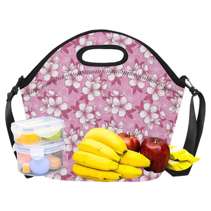 Cherry Blossom Pattern Print Design CB02 Neoprene Lunch Bag-JorJune