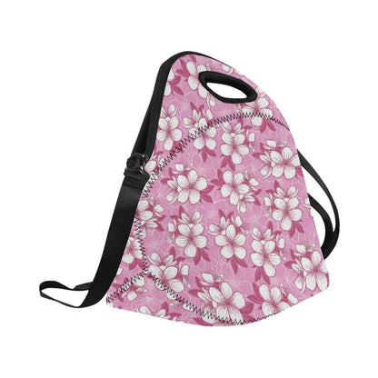 Cherry Blossom Pattern Print Design CB02 Neoprene Lunch Bag-JorJune
