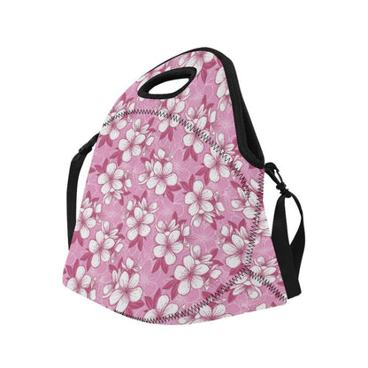 Cherry Blossom Pattern Print Design CB02 Neoprene Lunch Bag-JorJune