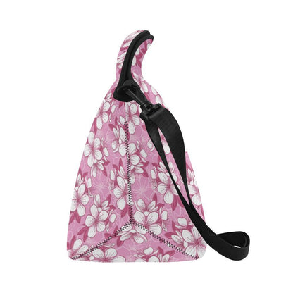 Cherry Blossom Pattern Print Design CB02 Neoprene Lunch Bag-JorJune