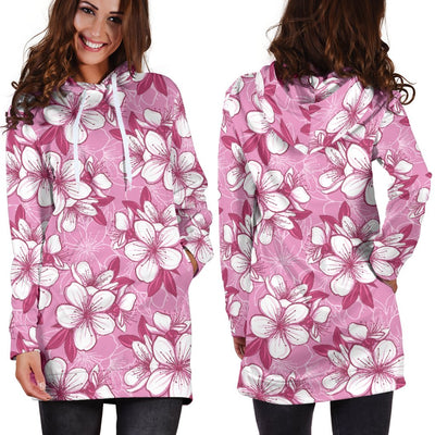 Cherry Blossom Pattern Print Design CB02 Women Hoodie Dress