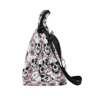 Cherry Blossom Pattern Print Design CB03 Neoprene Lunch Bag-JorJune