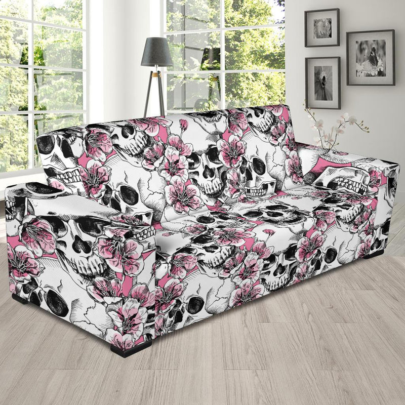 Cherry Blossom Pattern Print Design CB03 Sofa Slipcover-JORJUNE.COM