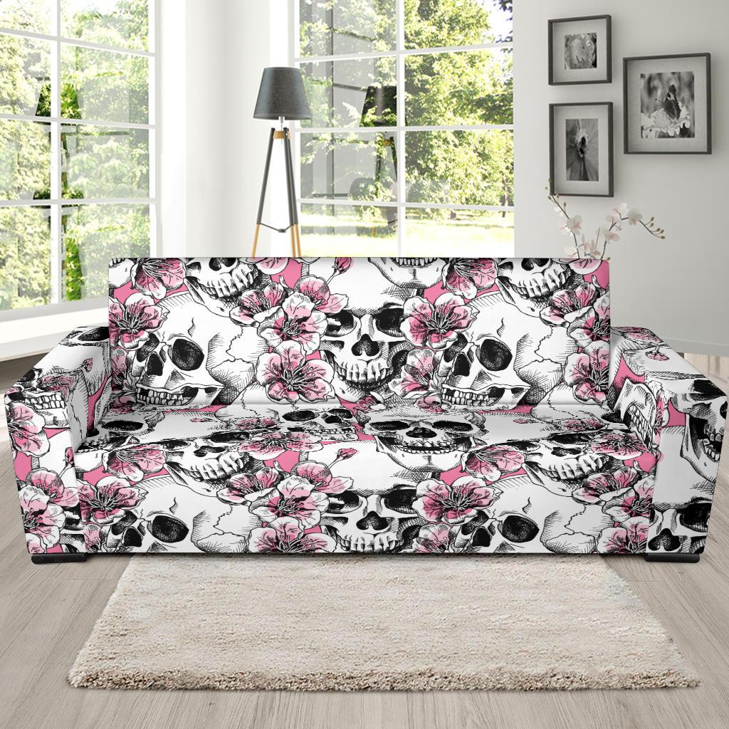 Cherry Blossom Pattern Print Design CB03 Sofa Slipcover-JORJUNE.COM