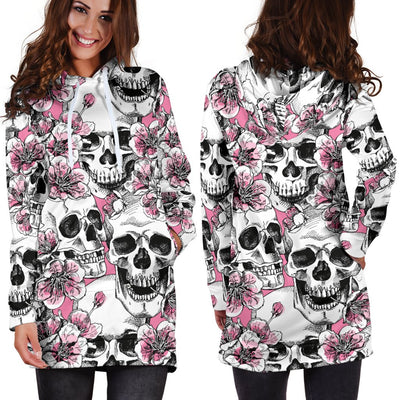 Cherry Blossom Pattern Print Design CB03 Women Hoodie Dress