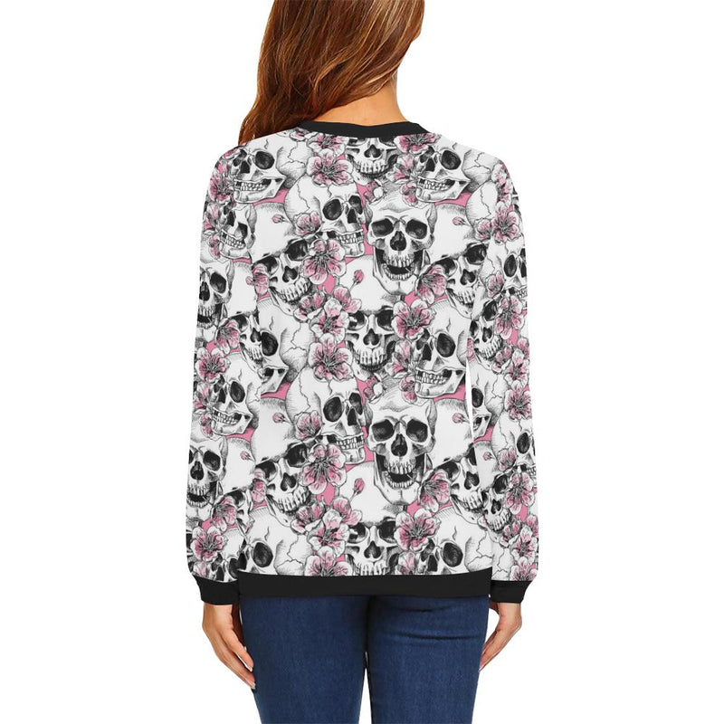 Cherry Blossom Pattern Print Design CB03 Women Long Sleeve Sweatshirt-JorJune