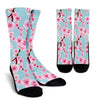 Cherry Blossom Pattern Print Design CB04 Crew Socks-JORJUNE.COM