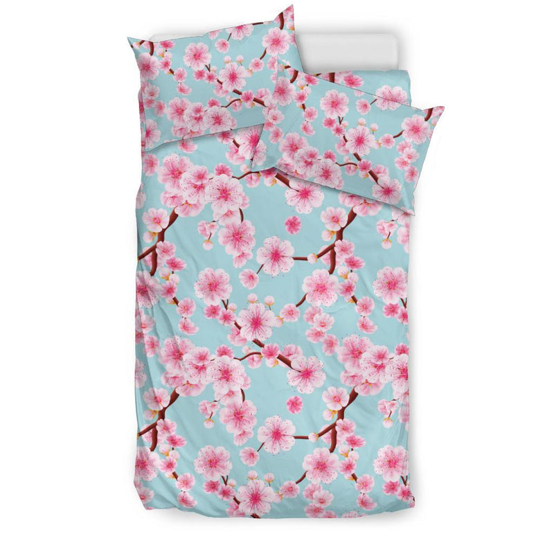 Cherry Blossom Pattern Print Design CB04 Duvet Cover Bedding Set-JORJUNE.COM