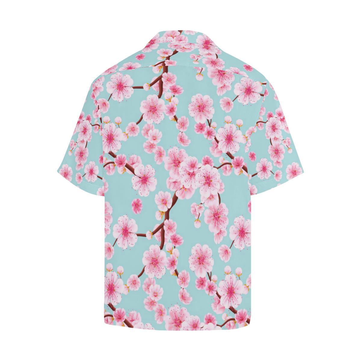 Cherry Blossom Pattern Print Design CB04 Men Hawaiian Shirt-JorJune