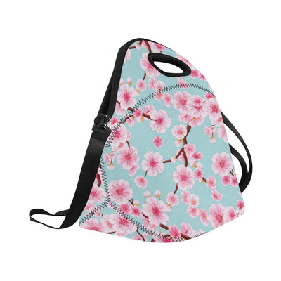 Cherry Blossom Pattern Print Design CB04 Neoprene Lunch Bag-JorJune