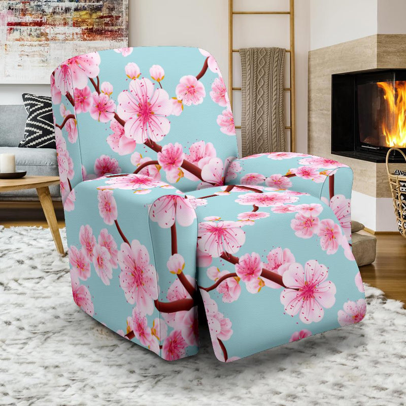 Cherry Blossom Pattern Print Design CB04 Recliner Slipcover-JORJUNE.COM