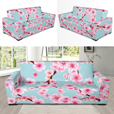 Cherry Blossom Pattern Print Design CB04 Sofa Slipcover-JORJUNE.COM