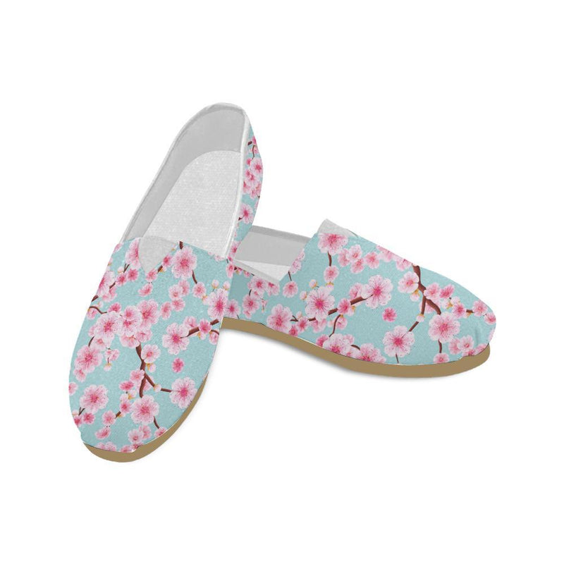 Cherry Blossom Pattern Print Design CB04 Women Casual Shoes-JorJune.com