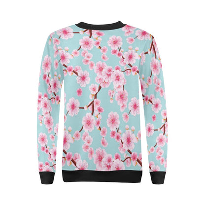 Cherry Blossom Pattern Print Design CB04 Women Long Sleeve Sweatshirt-JorJune