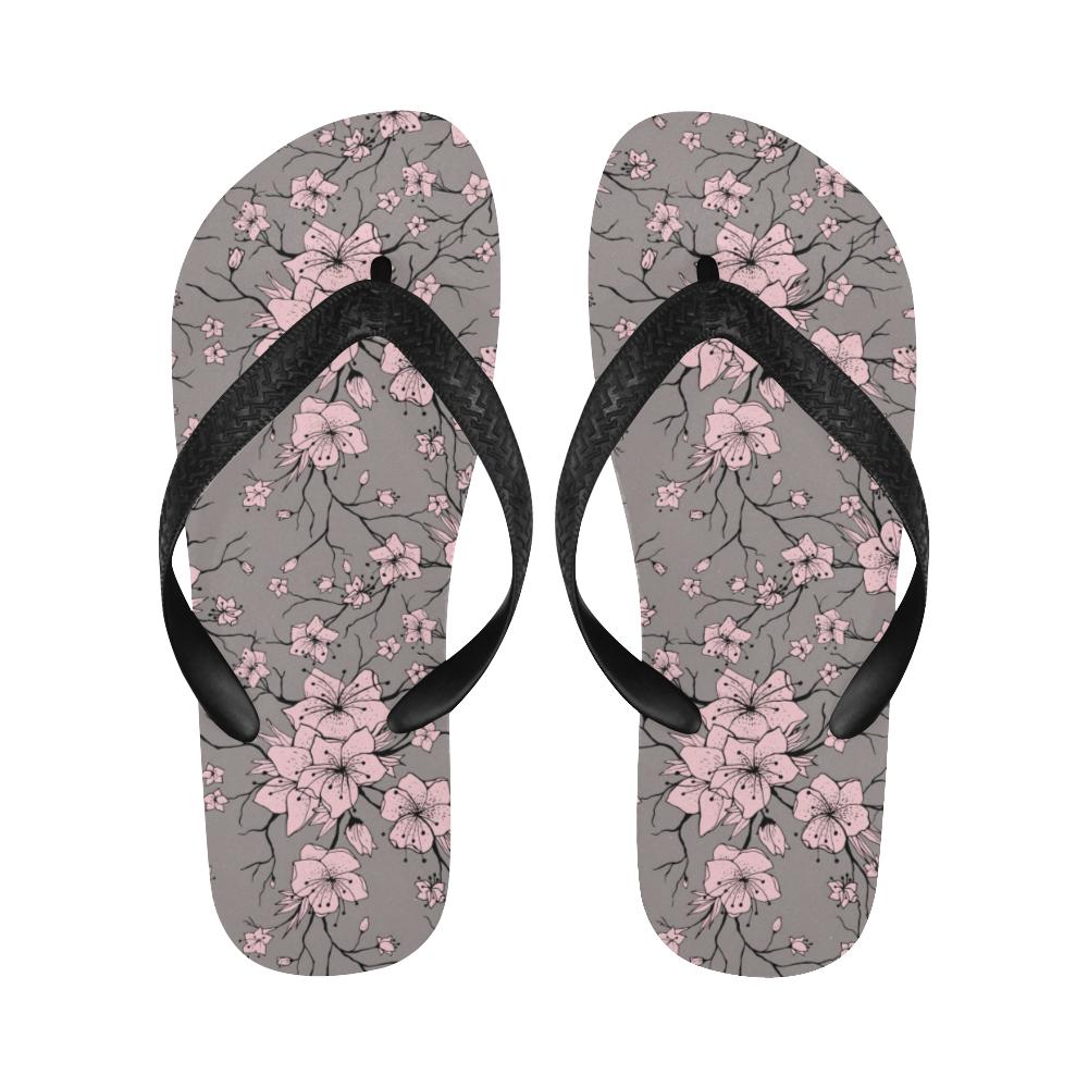 Cherry Blossom Pattern Print Design CB05 Flip Flops-JorJune