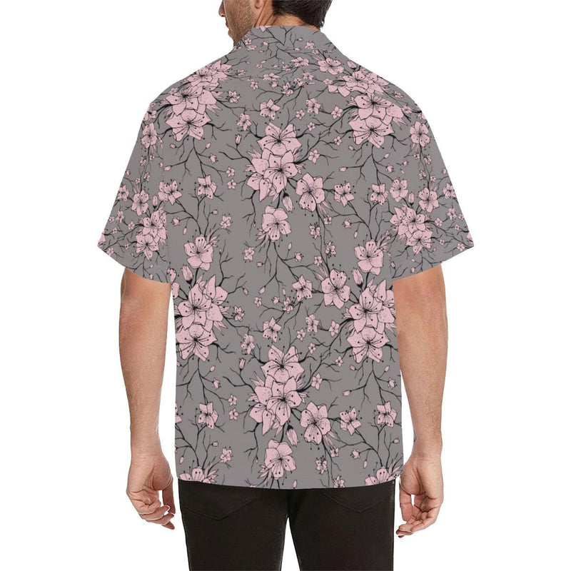 Cherry Blossom Pattern Print Design CB05 Men Hawaiian Shirt-JorJune