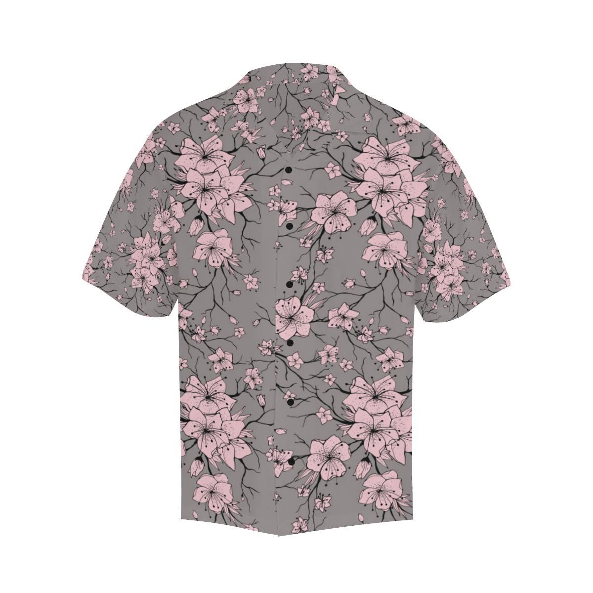 Cherry Blossom Pattern Print Design CB05 Men Hawaiian Shirt-JorJune