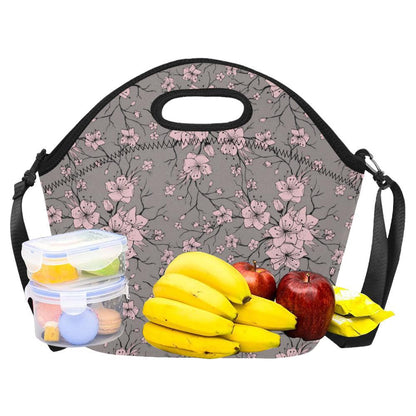 Cherry Blossom Pattern Print Design CB05 Neoprene Lunch Bag-JorJune