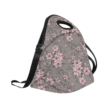 Cherry Blossom Pattern Print Design CB05 Neoprene Lunch Bag-JorJune