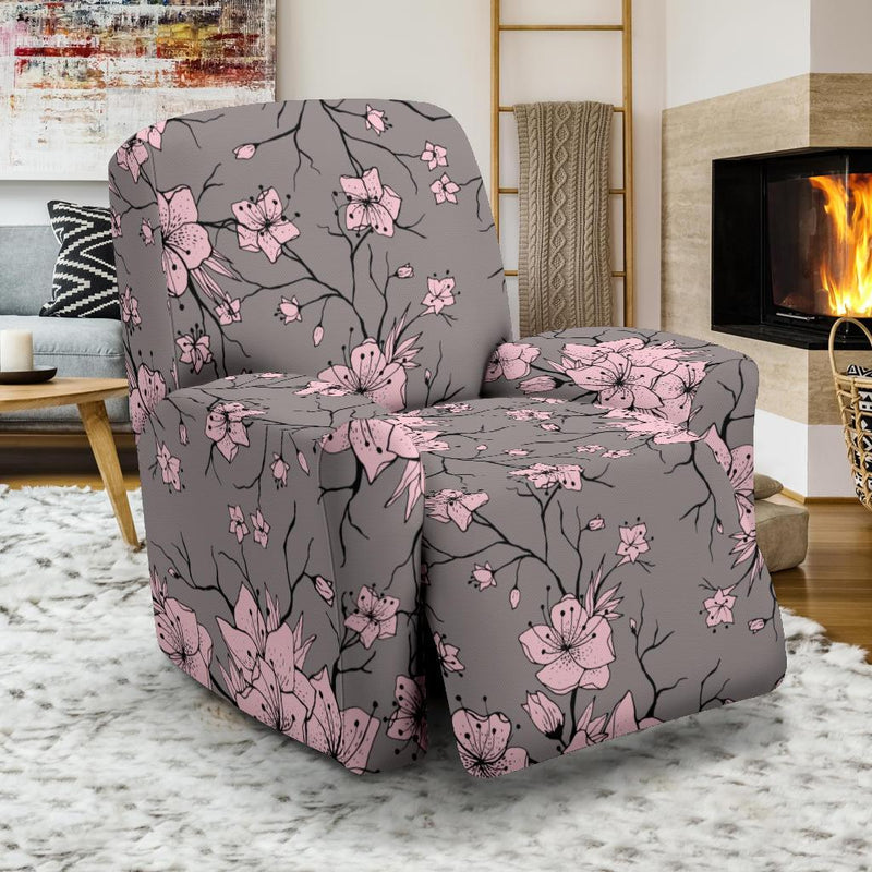 Cherry Blossom Pattern Print Design CB05 Recliner Slipcover-JORJUNE.COM