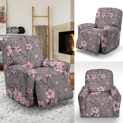 Cherry Blossom Pattern Print Design CB05 Recliner Slipcover-JORJUNE.COM