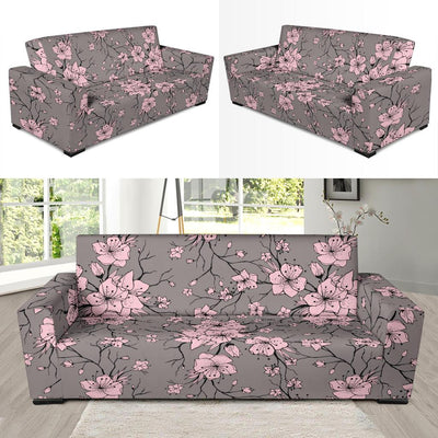 Cherry Blossom Pattern Print Design CB05 Sofa Slipcover-JORJUNE.COM