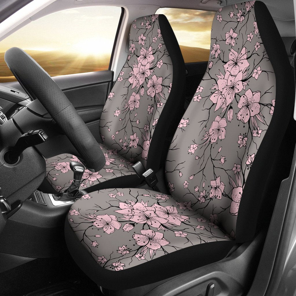 Cherry Blossom Pattern Print Design CB05 Universal Fit Car Seat Covers