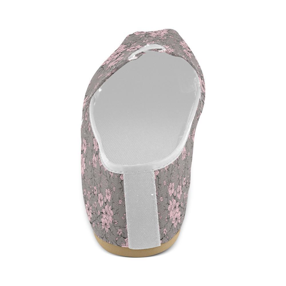Cherry Blossom Pattern Print Design CB05 Women Casual Shoes-JorJune.com
