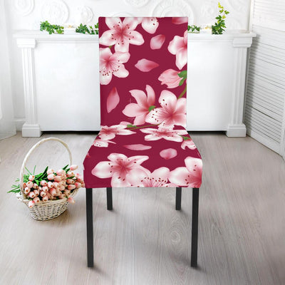 Cherry Blossom Pattern Print Design CB06 Dining Chair Slipcover-JORJUNE.COM