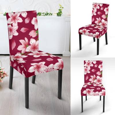 Cherry Blossom Pattern Print Design CB06 Dining Chair Slipcover-JORJUNE.COM