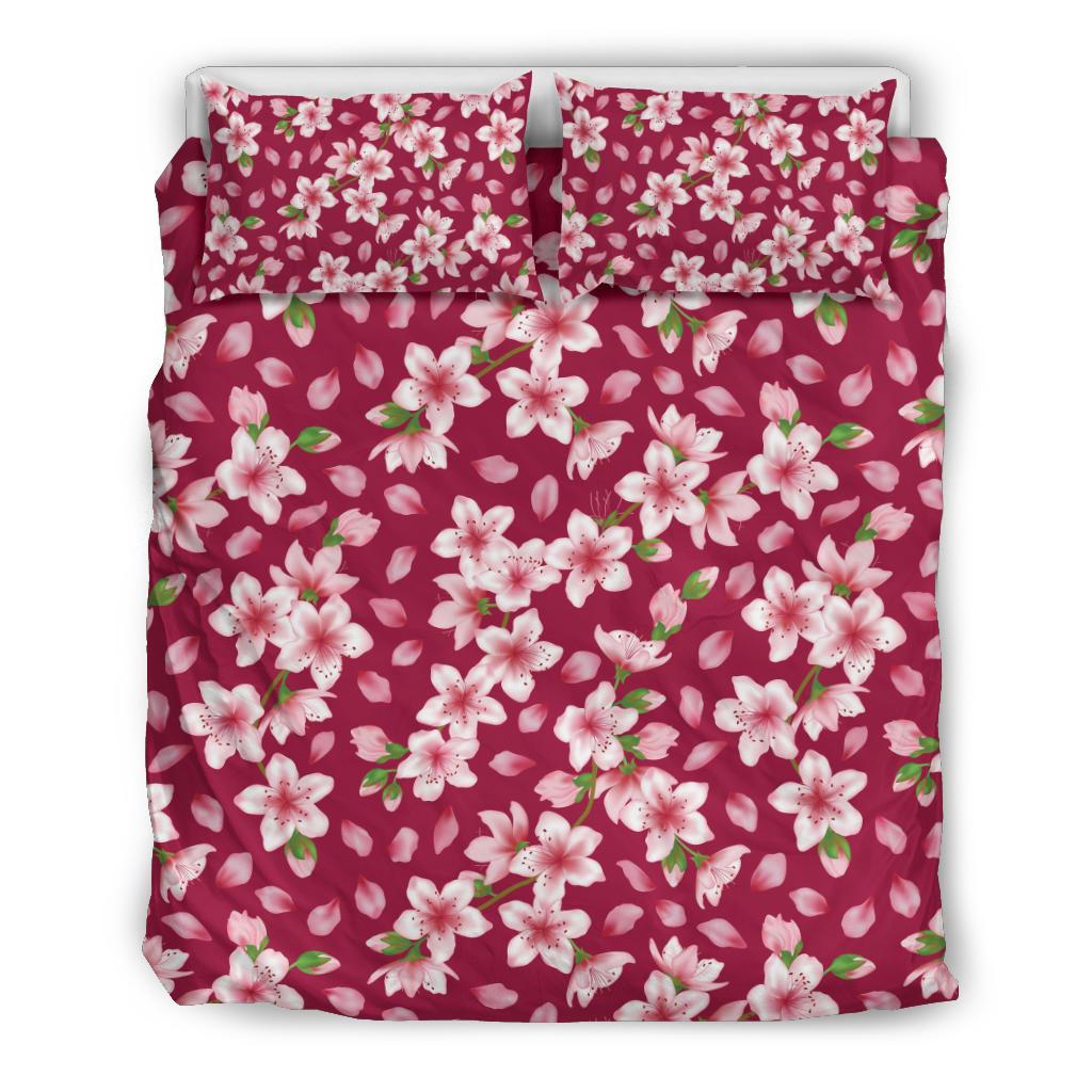 Cherry Blossom Pattern Print Design CB06 Duvet Cover Bedding Set-JORJUNE.COM