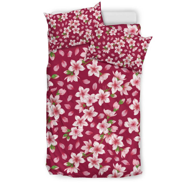 Cherry Blossom Pattern Print Design CB06 Duvet Cover Bedding Set-JORJUNE.COM