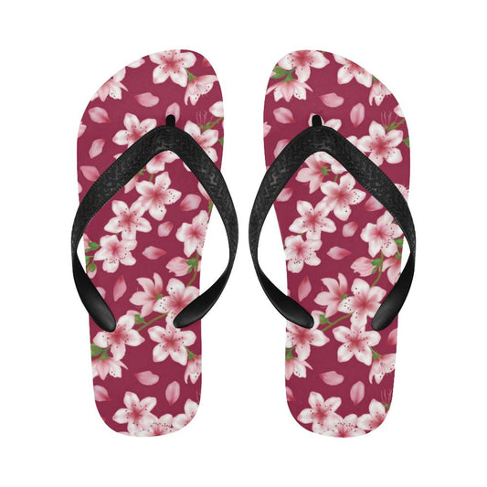 Cherry Blossom Pattern Print Design CB06 Flip Flops-JorJune