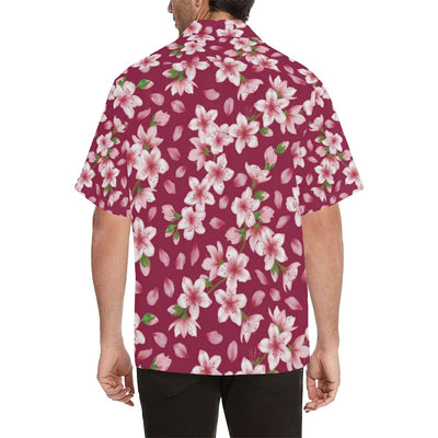 Cherry Blossom Pattern Print Design CB06 Men Hawaiian Shirt-JorJune