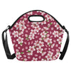 Cherry Blossom Pattern Print Design CB06 Neoprene Lunch Bag-JorJune