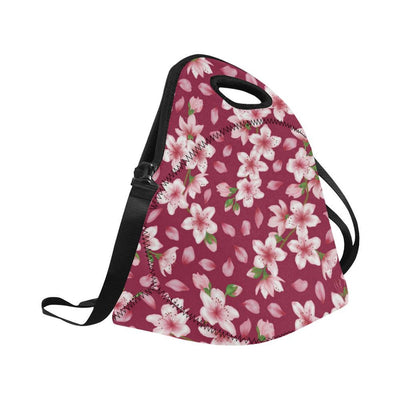 Cherry Blossom Pattern Print Design CB06 Neoprene Lunch Bag-JorJune