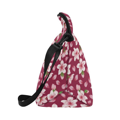 Cherry Blossom Pattern Print Design CB06 Neoprene Lunch Bag-JorJune