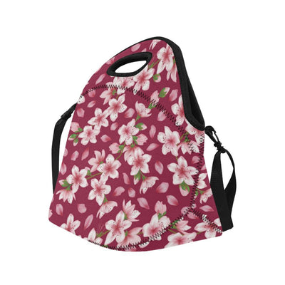 Cherry Blossom Pattern Print Design CB06 Neoprene Lunch Bag-JorJune