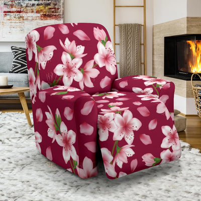 Cherry Blossom Pattern Print Design CB06 Recliner Slipcover-JORJUNE.COM