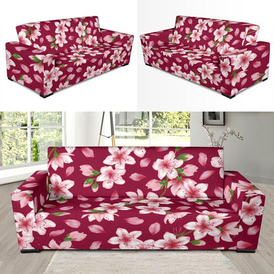 Cherry Blossom Pattern Print Design CB06 Sofa Slipcover-JORJUNE.COM