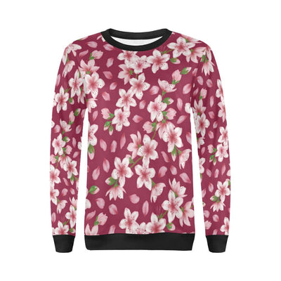 Cherry Blossom Pattern Print Design CB06 Women Long Sleeve Sweatshirt-JorJune